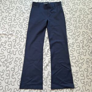 Betabrand Navy Flare Yoga Dress Pant